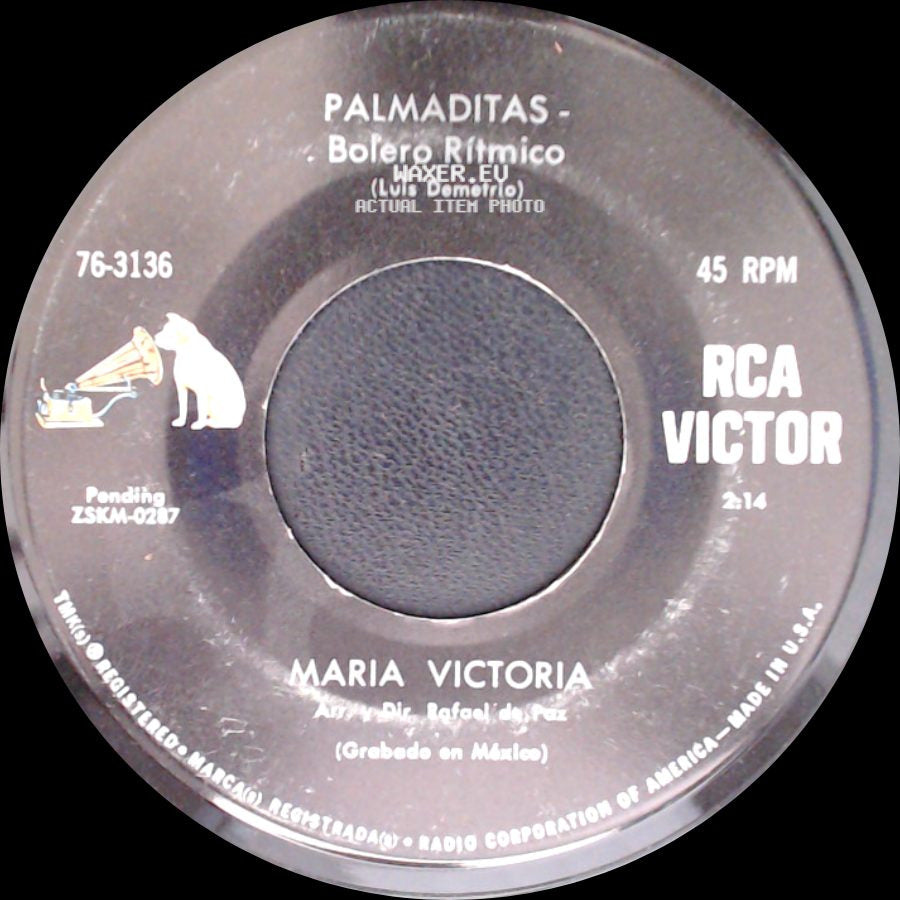 Maria Victoria - Palmaditas - Bolero Rítmico / Llanto Y Mas Llanto - Bolero Ritmico side A