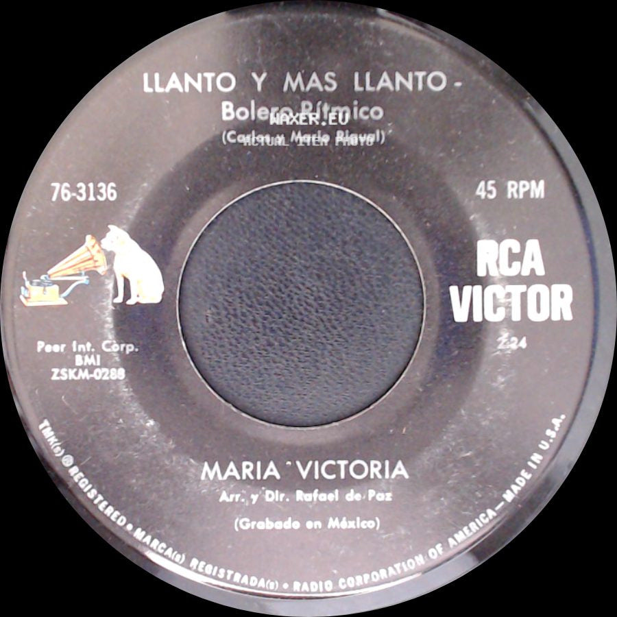 Maria Victoria - Llanto Y Mas Llanto - Bolero Rítmico / Palmaditas - Bolero Rítmico side A