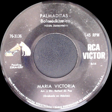 Maria Victoria - Llanto Y Mas Llanto - Bolero Rítmico / Palmaditas - Bolero Rítmico side B