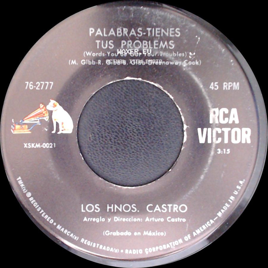 Los Hnos. Castro - Palabras - Tienes Tus Problems / Contigo Si side A