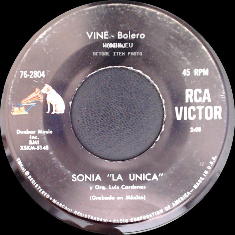 Sonia "La Unica" / Sonia "La Unica" Y Orq. Luis Cardenas - Dame Un Poco De Ti - Bolero / Vine - Bolero side B