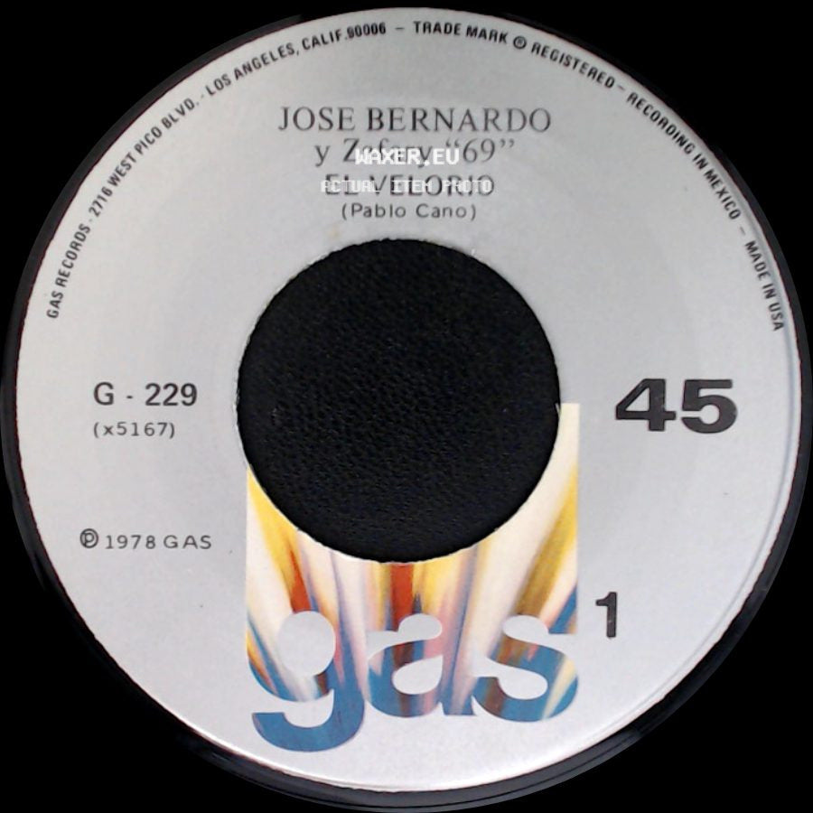 Jose Bernardo Y Zafary "69" - Collar De Perlas / El Velorio side B