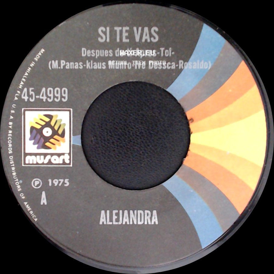 Alejandra - Si Te Vas / Que Bello Es El Amor side A