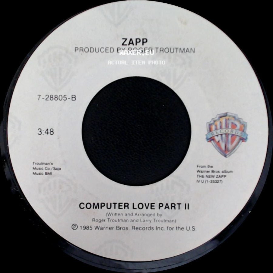 Zapp - Computer Love Part I / Computer Love Part Ii side B