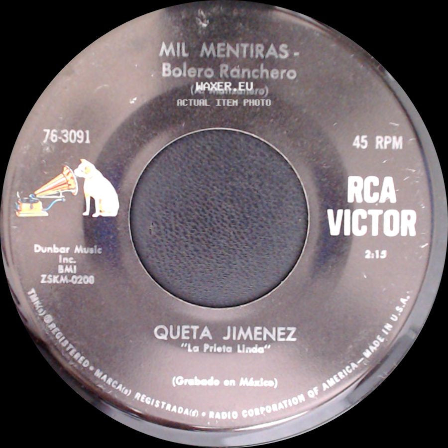 Queta Jimenez - Cantares De Amor - Bolero Ranchero Moruno / Mil Mentiras - Bolero Ranchero side B