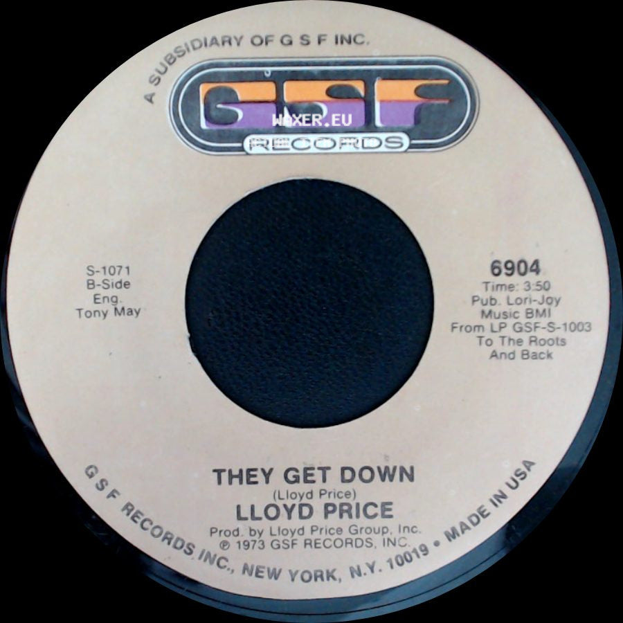 Lloyd Price - Trying To Slip (Away) / They Get Down side B