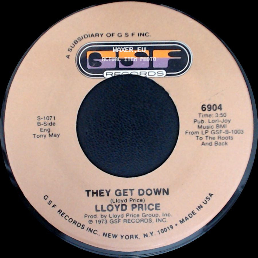 Lloyd Price - They Get Down / Trying To Slip (Away) side A