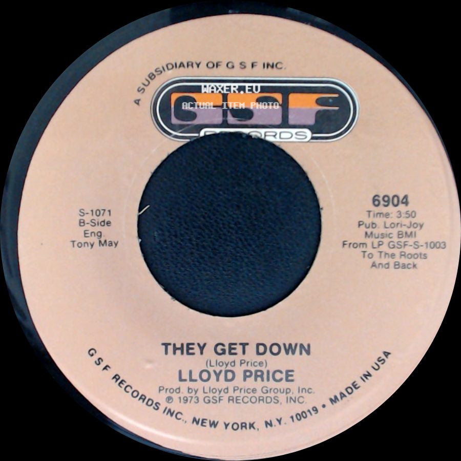 Lloyd Price - Trying To Slip (Away) / They Get Down side B