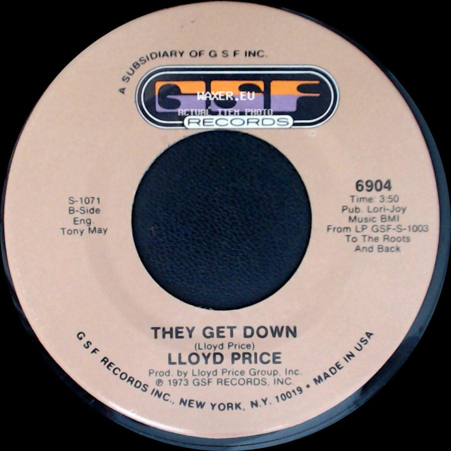 Lloyd Price - Trying To Slip (Away) / They Get Down side B