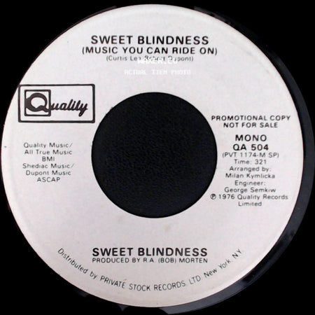 Sweet Blindness - Music You Can Ride On / Sweet Blindness (Music You Can Ride On) side A