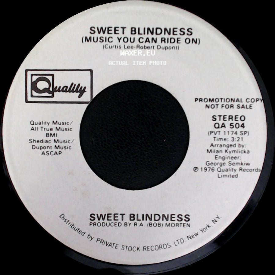 Sweet Blindness - Music You Can Ride On / Sweet Blindness (Music You Can Ride On) side B