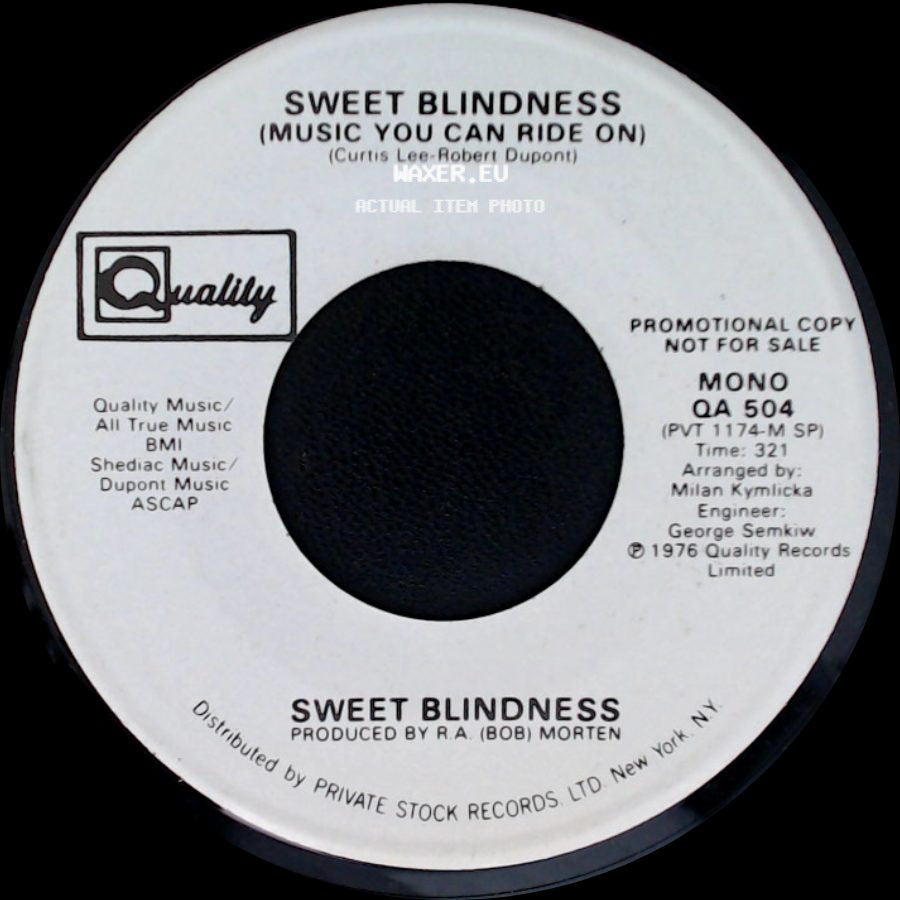 Sweet Blindness - Music You Can Ride On / Sweet Blindness (Music You Can Ride On) side B