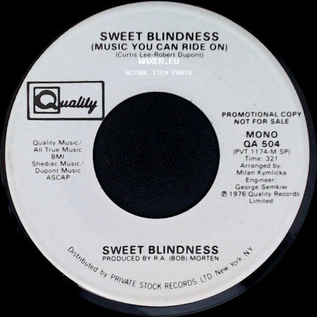 Sweet Blindness - Music You Can Ride On / Sweet Blindness (Music You Can Ride On) side B