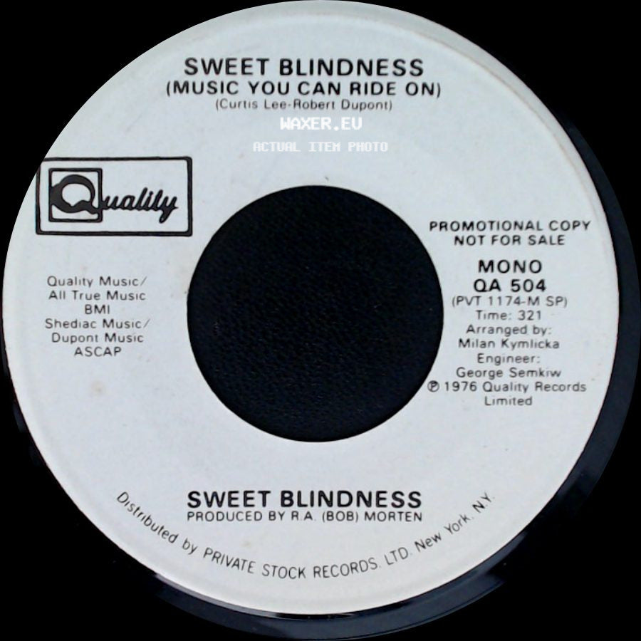 Sweet Blindness - Music You Can Ride On / (Music You Can Ride On) side B