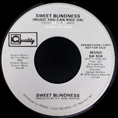 Unknown Artist - Sweet Blindness (Music You Can Ride On) / Sweet Blindness (Music You Can Ride On) side A