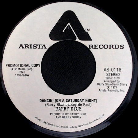 Barry Blue - Dancin' (On A Saturday Night) / Dancin' (On A Saturday Night) side A