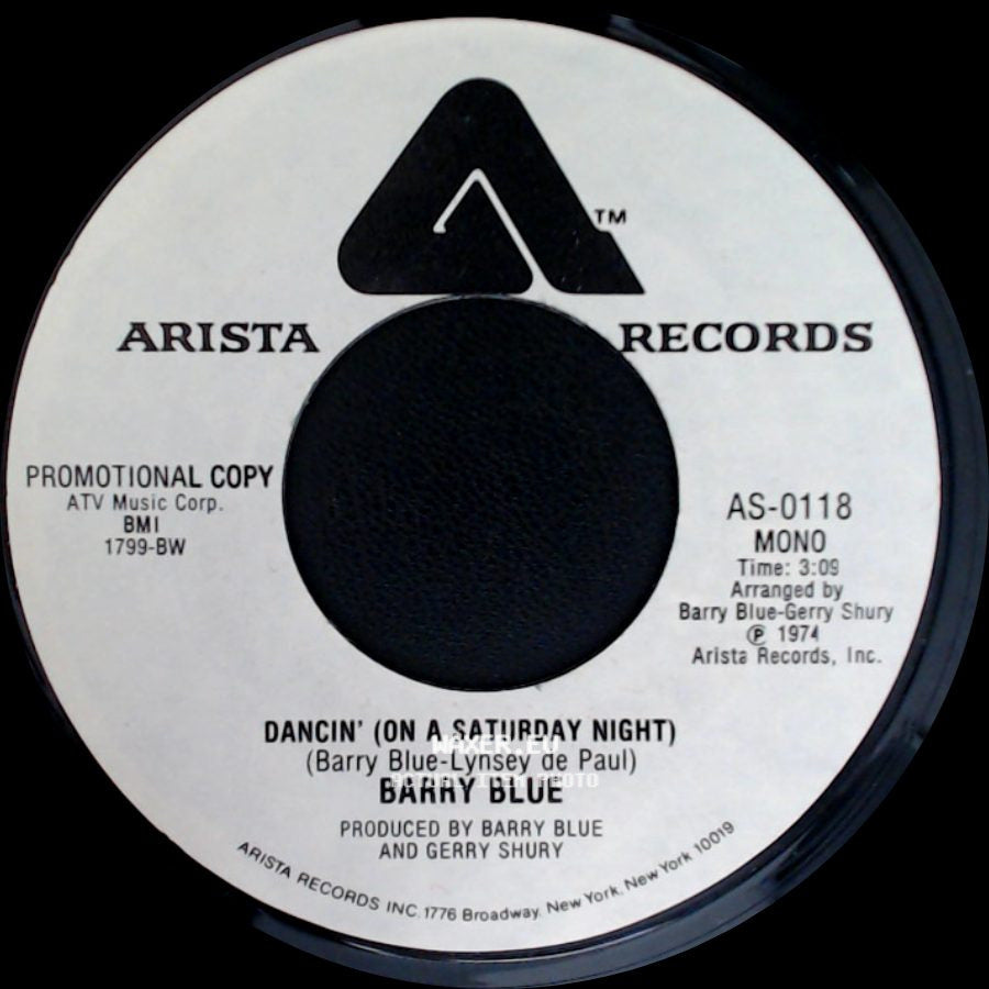 Barry Blue - Dancin' (On A Saturday Night) / Dancin' (On A Saturday Night) side B