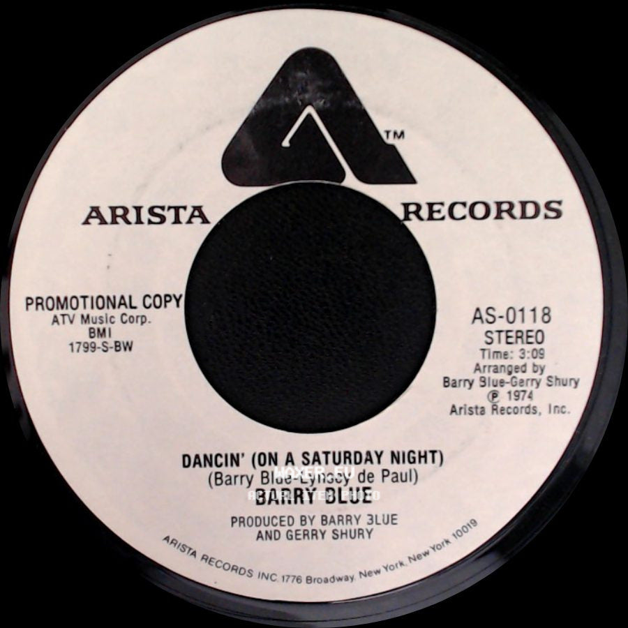 Barry Blue - Dancin' (On A Saturday Night) / Dancin' (On A Saturday Night) side A