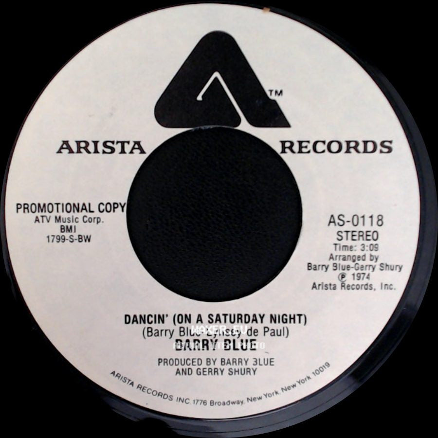Barry Blue - Dancin' (On A Saturday Night) / Dancin' (On A Saturday Night) side A
