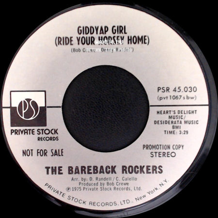 The Bareback Rockers - Giddyap Girl (Ride Your Horsey Home) / Giddyap Girl (Ride Your Horsey Home) side A