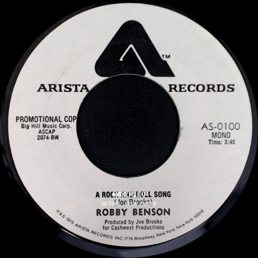 Robby Benson - A Rock And Roll Song / A Rock And Roll Song side B