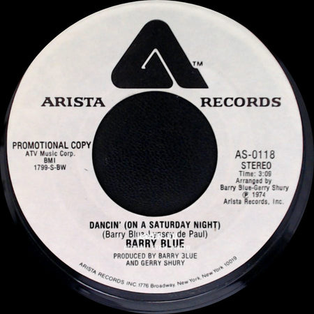 Barry Blue - Dancin' (On A Saturday Night) / Dancin' (On A Saturday Night) side B