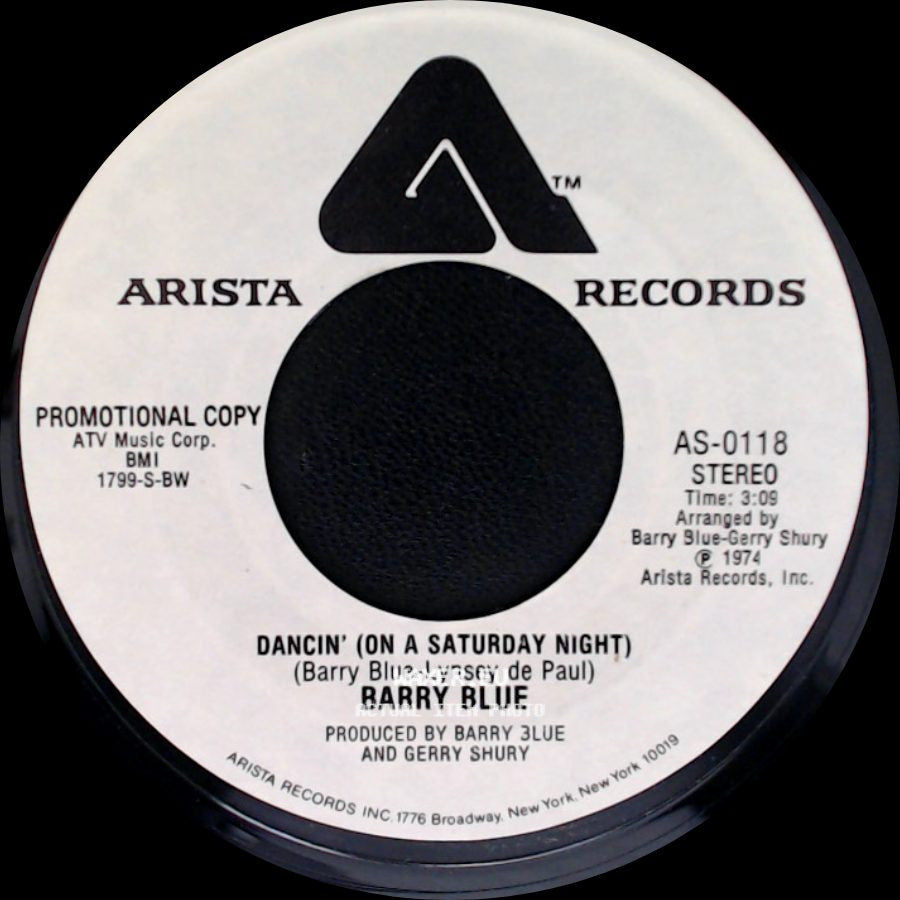 Barry Blue - Dancin' (On A Saturday Night) / Dancin' (On A Saturday Night) side B