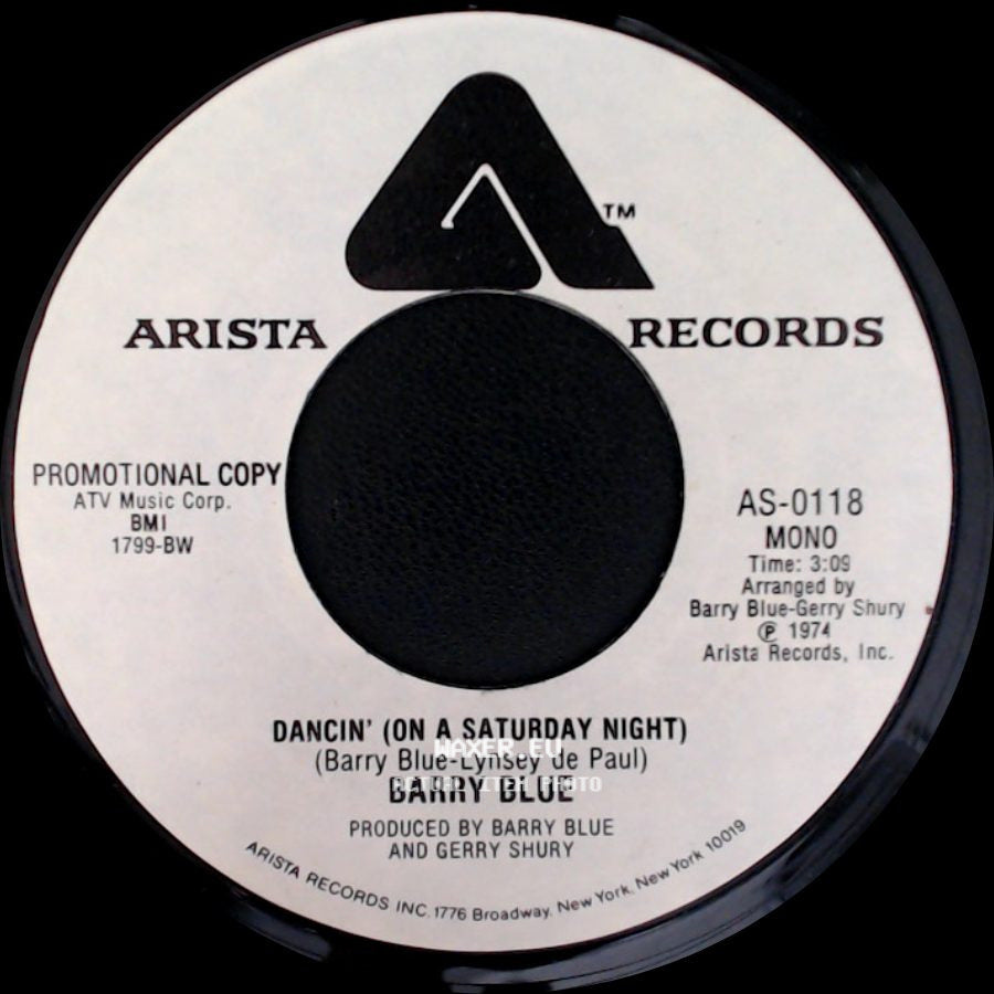 Barry Blue - Dancin' (On A Saturday Night) / Dancin' (On A Saturday Night) side A