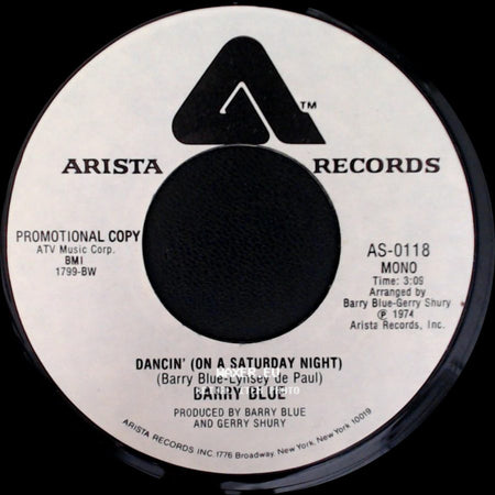 Barry Blue - Dancin' (On A Saturday Night) / Dancin' (On A Saturday Night) side A