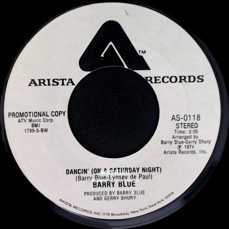 Barry Blue - Dancin' (On A Saturday Night) / Dancin' (On A Saturday Night) side B
