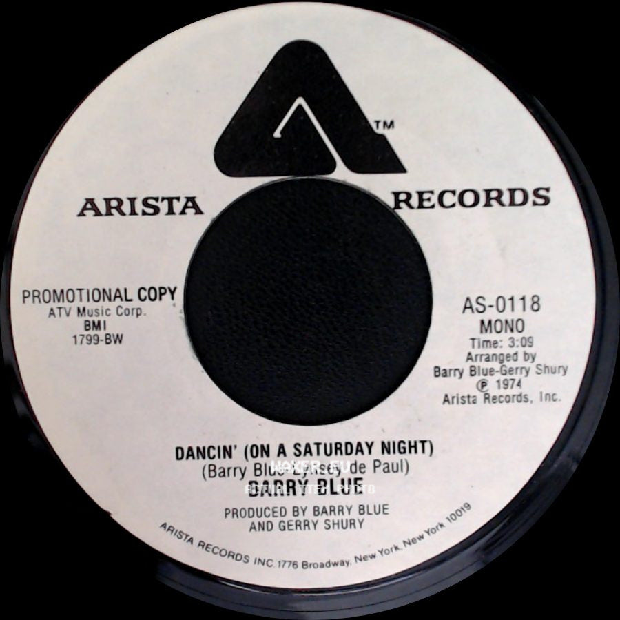 Barry Blue - Dancin' (On A Saturday Night) / Dancin' (On A Saturday Night) side A