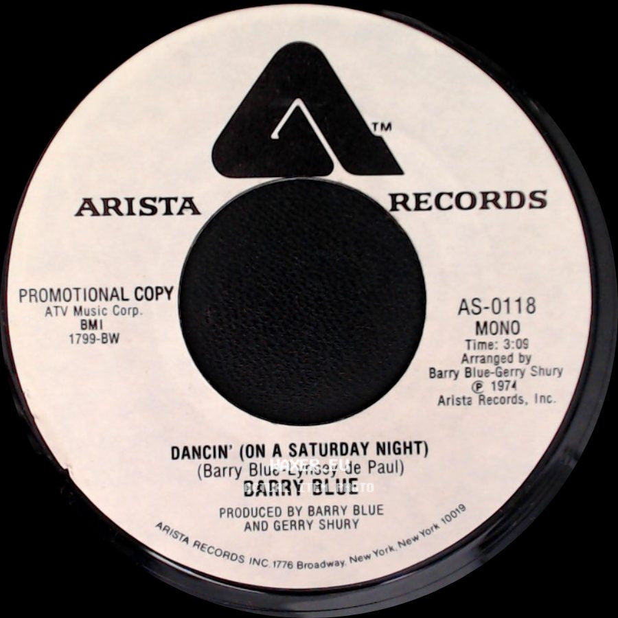 Barry Blue - Dancin' (On A Saturday Night) / Dancin' (On A Saturday Night) side A
