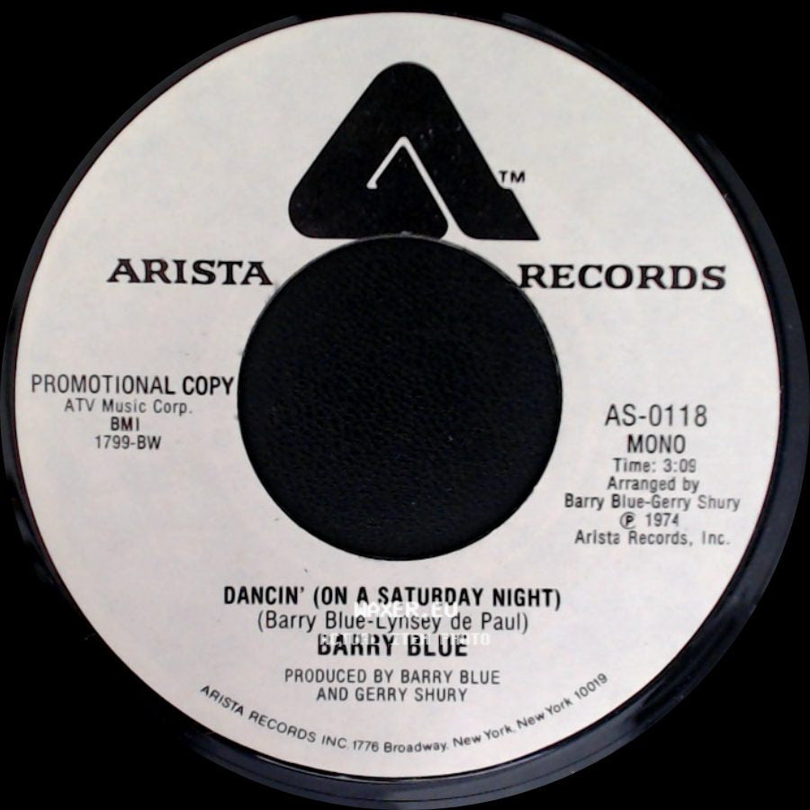 Barry Blue - Dancin' (On A Saturday Night) / Dancin' (On A Saturday Night) side A
