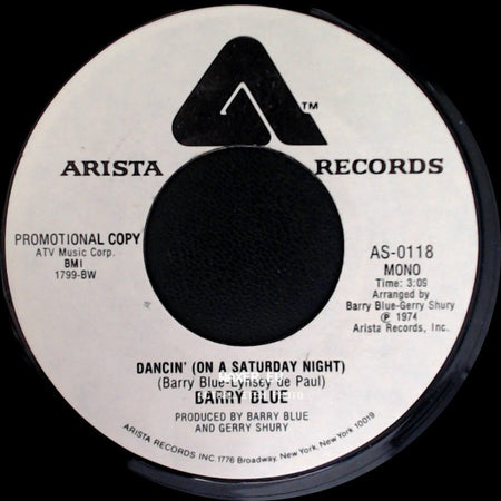Barry Blue - Dancin' (On A Saturday Night) / Dancin' (On A Saturday Night) side A