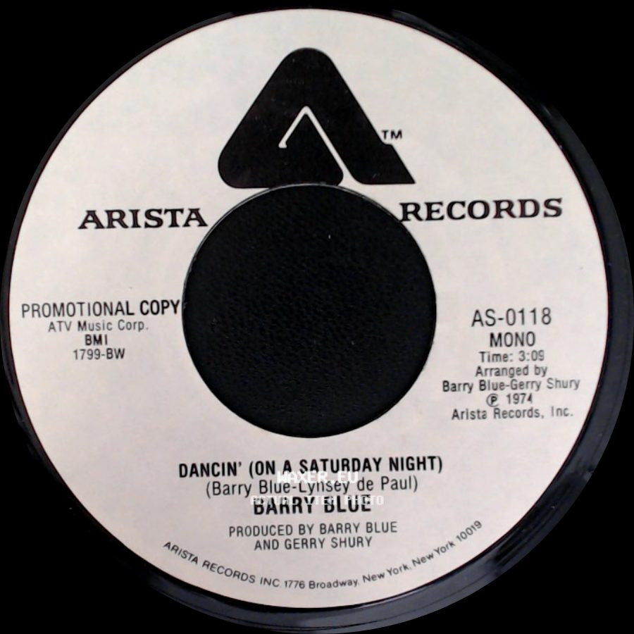 Barry Blue - Dancin' (On A Saturday Night) / Dancin' (On A Saturday Night) side A