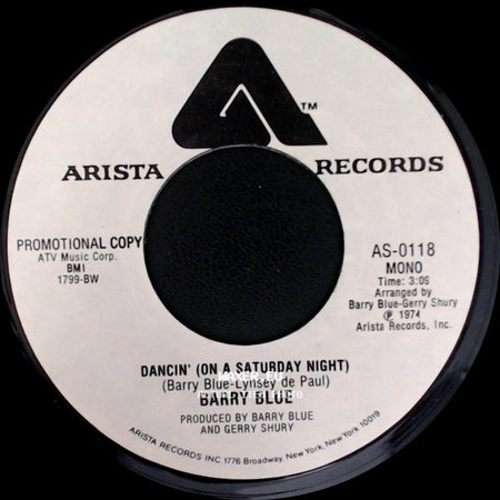 Barry Blue - Dancin' (On A Saturday Night) / Dancin' (On A Saturday Night) side A