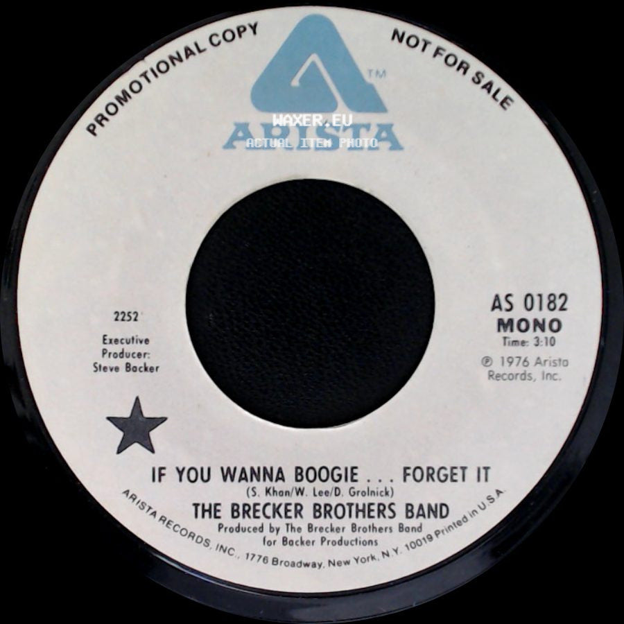 The Brecker Brothers Band - If You Wanna Boogie ... Forget It / If You Wanna Boogie ... Forget It side B