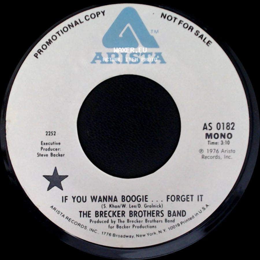 The Brecker Brothers Band - If You Wanna Boogie ... Forget It / If You Wanna Boogie ... Forget It side B