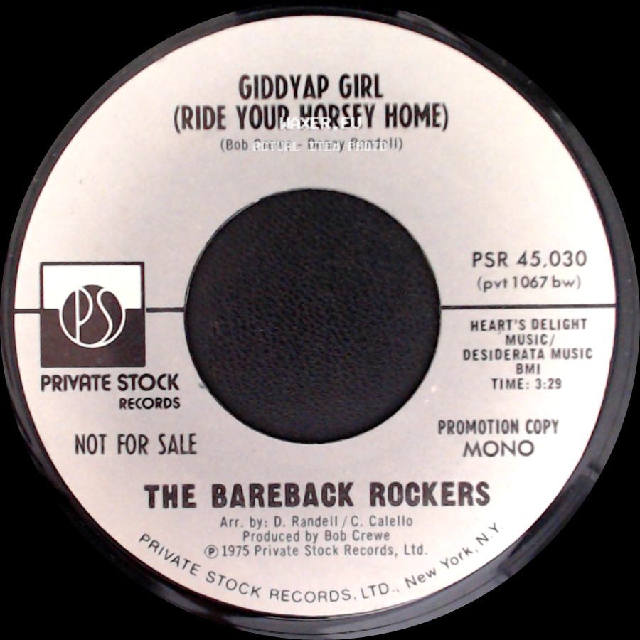 The Bareback Rockers - Giddyap Girl (Ride Your Horsey Home) / Giddyap Girl (Ride Your Horsey Home) side A