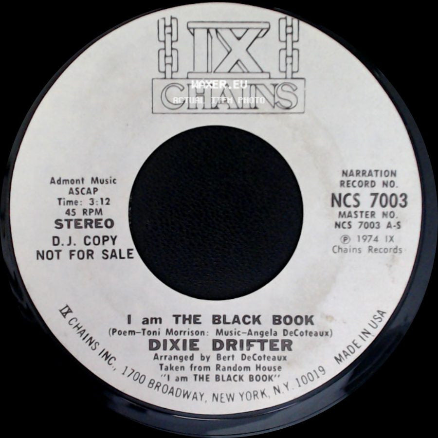 Dixie Drifter - I Am The Black Book / I Am The Black Book side B