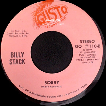 Billy Stack - Sorry / Slowly side A