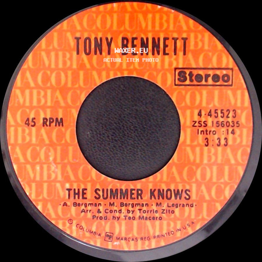 Tony Bennett - Somewhere Along The Line / The Summer Knows side B
