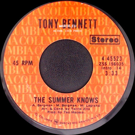 Tony Bennett - Somewhere Along The Line / The Summer Knows side B