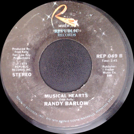 Randy Barlow - Lay Back In The Arms Of Someone / Musical Hearts side B