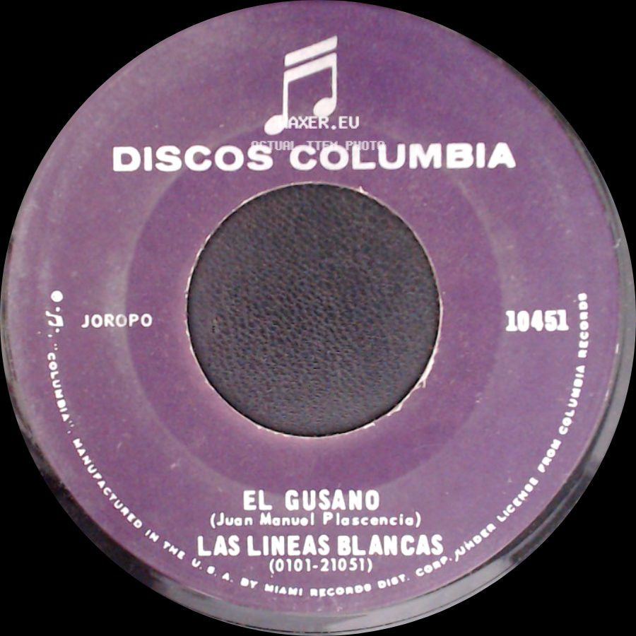 Las Lineas Blancas - El Gusano / Se Me Antojo Esta Noche side A