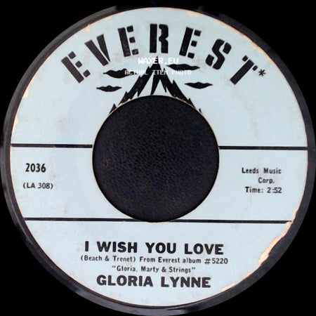 Gloria Lynne - I Wish You Love / Through A Long And Sleepless Night side A