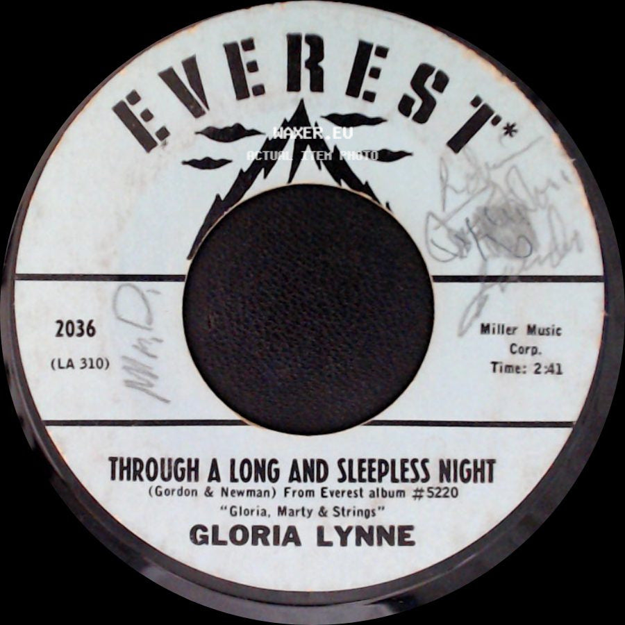 Gloria Lynne - I Wish You Love / Through A Long And Sleepless Night side B