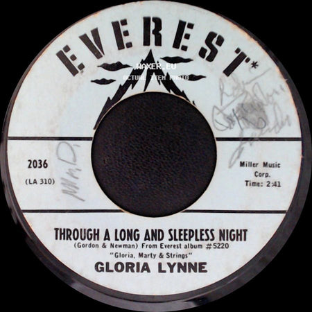 Gloria Lynne - I Wish You Love / Through A Long And Sleepless Night side B