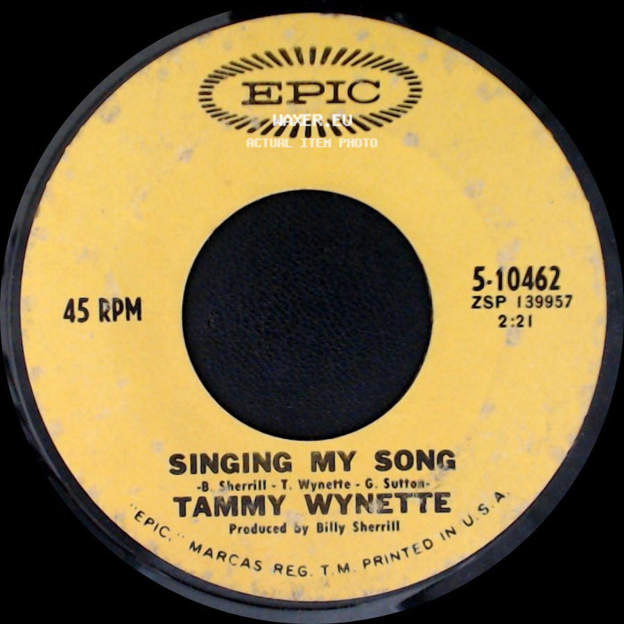 Tammy Wynette - Singing My Song / Too Far Gone side A