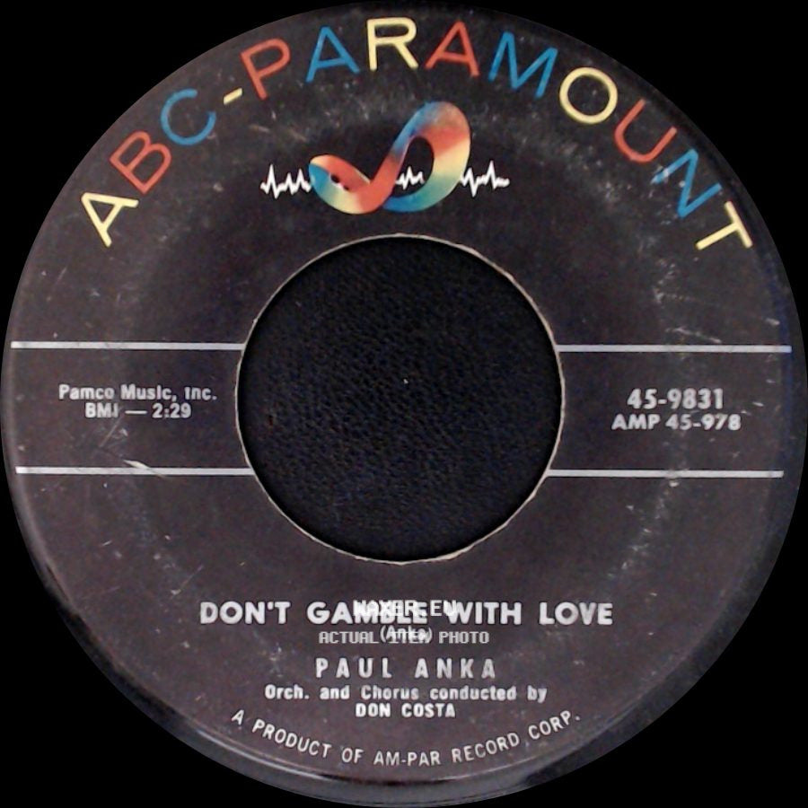 Paul Anka - Diana / Don't Gamble With Love side B